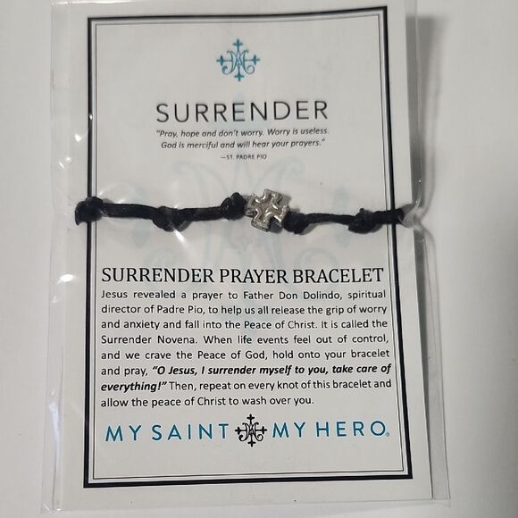 My Saint My Hero Black Surrender Prayer Bracelet - Picture 1 of 1